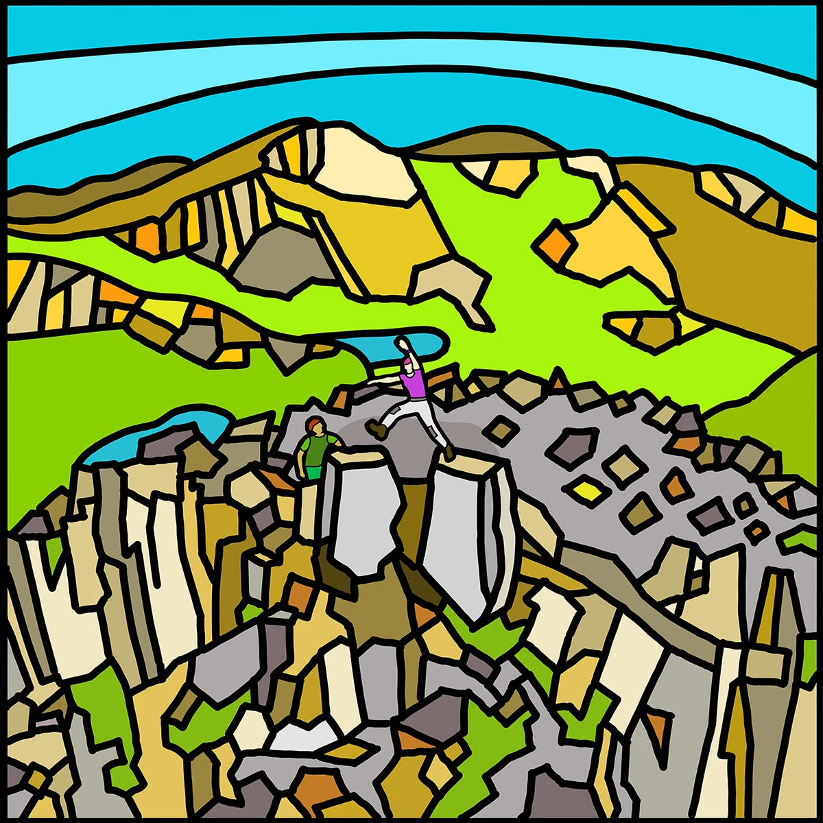 The Jump - Adam & Eve Tryfan - Snowdonia - Mini Fine Art Print 3 The Jump - Adam & Eve Tryfan - Snowdonia - Mini Fine Art Print - Image 3