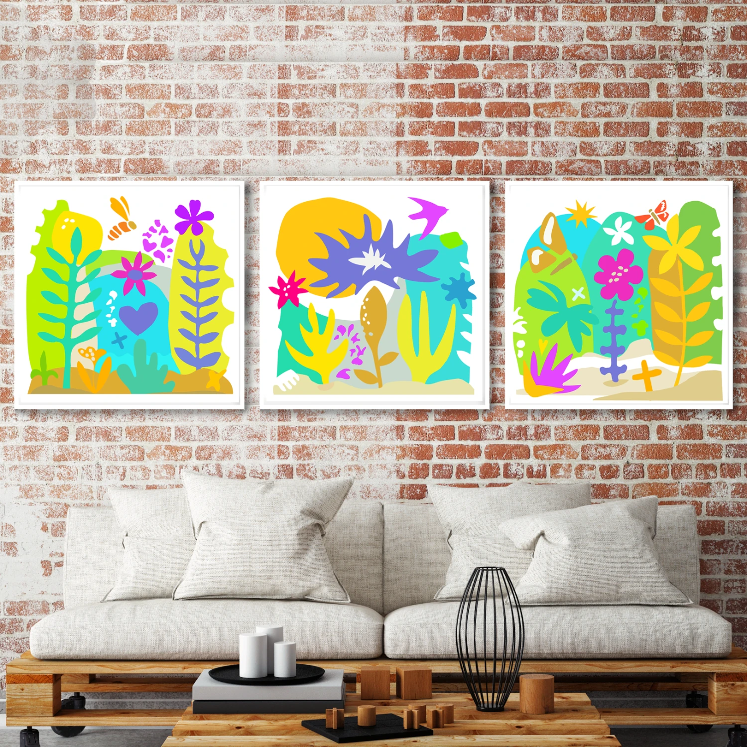 Hay Meadow Tryptych Set - Love Nature - Fine Art Prints 1 Hay Meadow Tryptych Set - Love Nature - Fine Art Prints