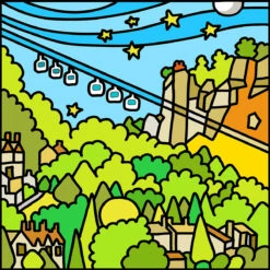 Heights Of Abraham - Peak District - Mini Fine Art Print -Kitchenware Store PDMatlockHeightsofAbraham1200px