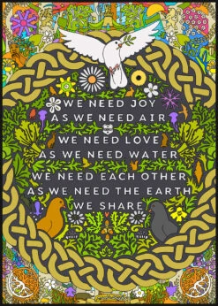 Everybody - The Earth We Share - Maya Angelou - Fine Art Print -Kitchenware Store PDMayaAngelo Dovesv5.0DAYALT50 70small