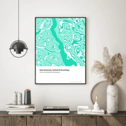 Ben Lomond, Tarbet & Inverbeg - Scottish Highlands - Contour Print