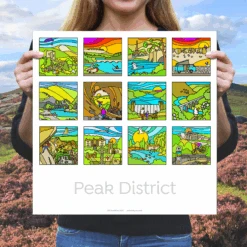 Peak District Idylls - 12 Print Collection - Fine Art Print -Kitchenware Store PD collection 12 Print Squares 2022