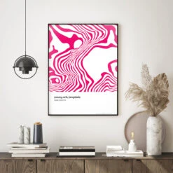 Pavey Ark, Langdales, Lake District Contour Print