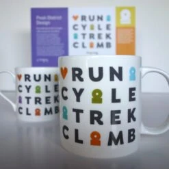 Fine Bone China Mug - Run Cycle Trek Climb - Always Moving -Kitchenware Store Park Designs Run Cycle Trek Climb Pint Pot Mug 1