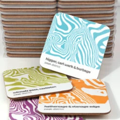 Peak District Contour Design – Coaster Set 01 -Kitchenware Store Peak District Contour Range Coasters 02