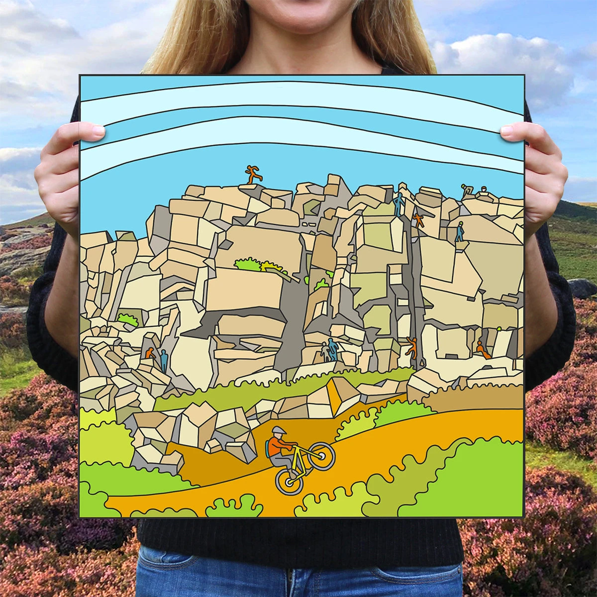 Stanage Trip Tick 01 - Peak District Print 1 Stanage Trip Tick 01 - Peak District Print