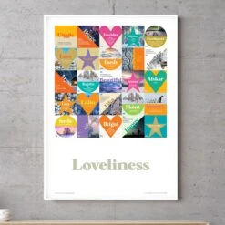 Loveliness - 25 Words - Wellbeing - Fine Art Print