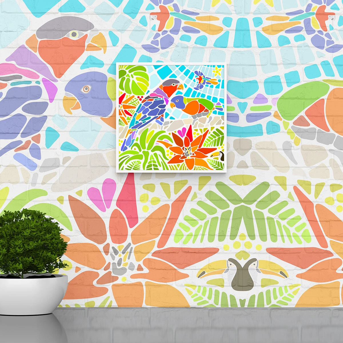 Parrots - Where Good Conversation Turns To Love - Fine Art Print 2 Parrots - Where Good Conversation Turns To Love - Fine Art Print - Image 2